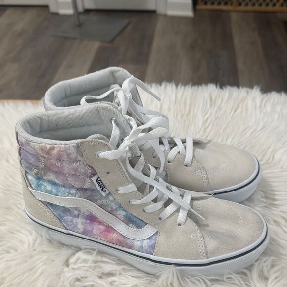 Vans Suede High-Tops with Pastel Tie-Dye Size 6 - Picture 1 of 8
